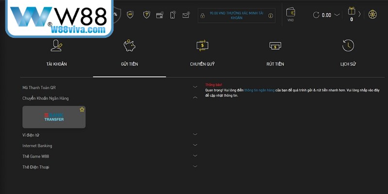 Mỗi phương thức tại nền tảng đều có mức giới hạn tối thiểu và tối đa