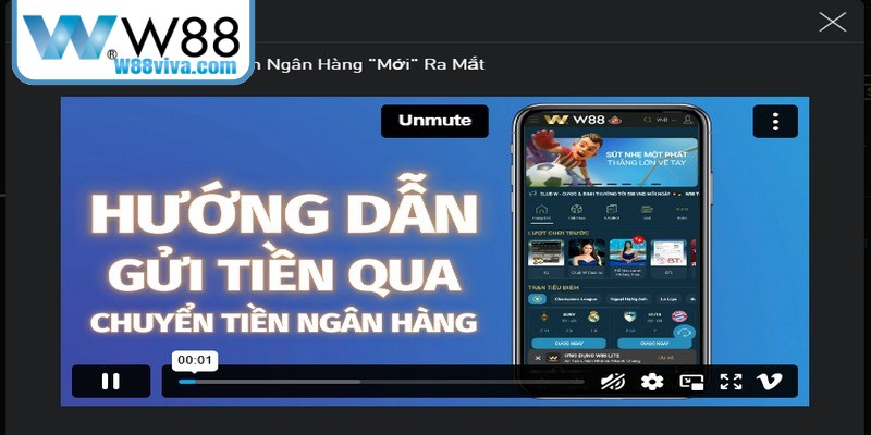 Để bắt đầu trải nghiệm, anh em hãy nắm vững các bước nạp tiền W88